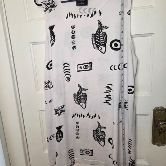 Plus Size Vintage 1990s Exist Sports Line Mini Shift Dress - Picture 4 of 4